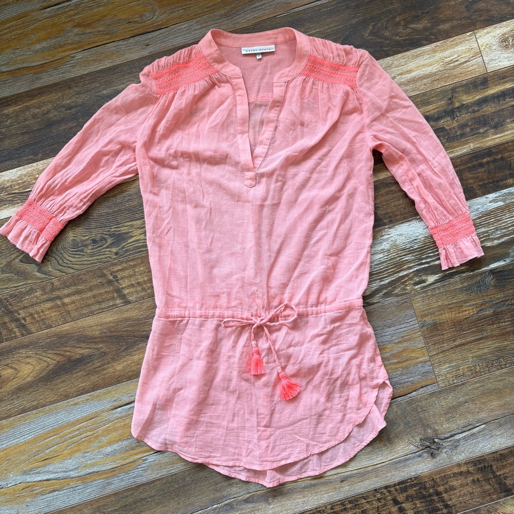 Heidi Klein Pink Pavia Beach Kaftan Dress, Medium